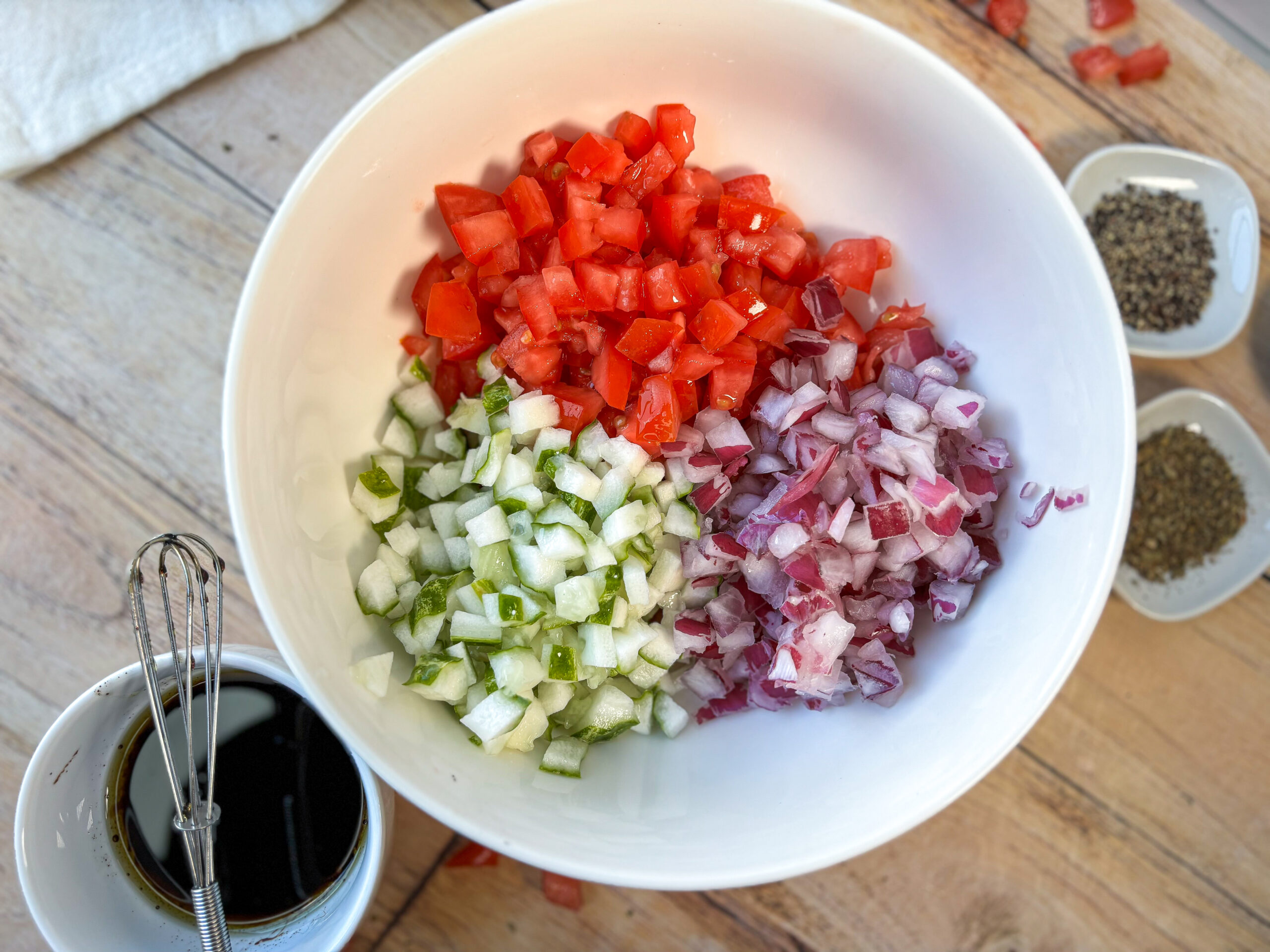 mediterranean salad before dressing