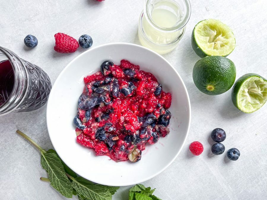 berry-mocktail-in-a-bowl-with-muddled-fruit