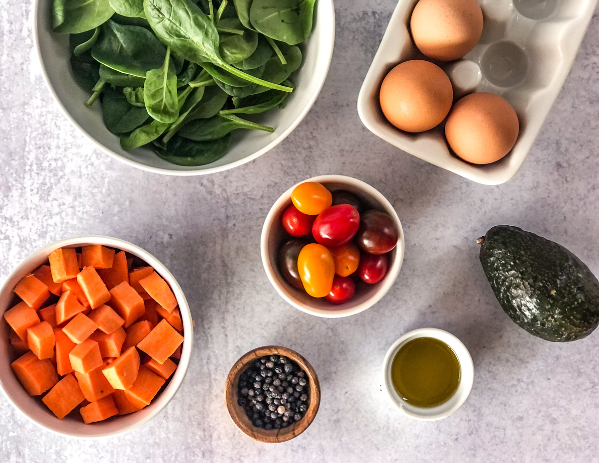 Vegetarian Breakfast Buddha Bowl ingredients