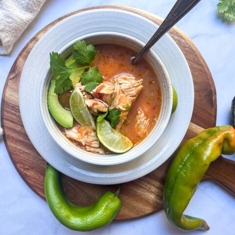 Crockpot Green Chile Chicken Soup