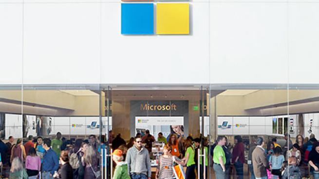 A Microsoft retail store
