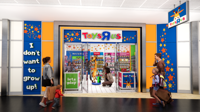 Rendering of Toys“R”Us store that will open at Dallas Fort-Worth International Airport.