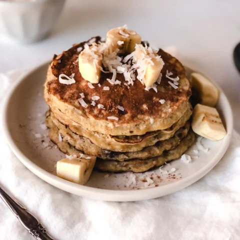 coconut banana pancakes